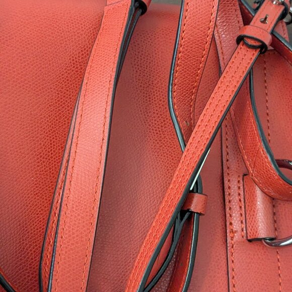 CALVIN KLEIN Women\'s L-REESE CONVERTIBLE BACKPACK PURSE Real Leather Red main image 5